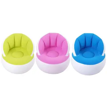 

Kids Inflatable Chair Color Children's Cute Flocking Backrest Small Sofa Outdoor Leisure Folding Living Room Inflatable Sofa