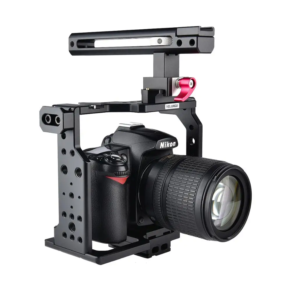 Держатель Стабилизатор Yelangu с алюминиевой ручкой для видеокамеры Canon 5D Mark IV III Nikon