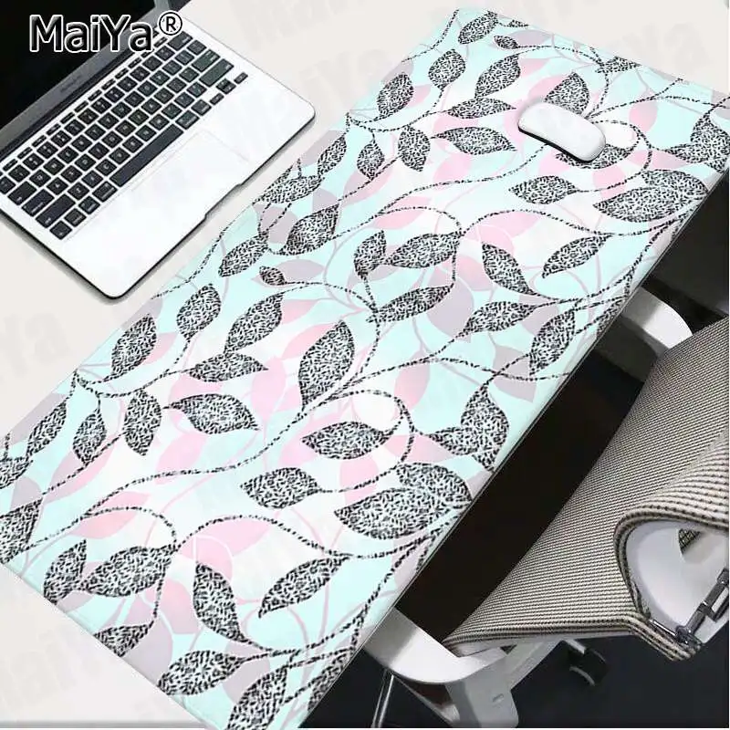 Подарочный коврик Maiya Boy, покрытый листьями, фиксирующий край, коврик для мыши, игровой коврик,, большой коврик для мыши, клавиатуры, коврик - Цвет: Lock Edge 30x80cm