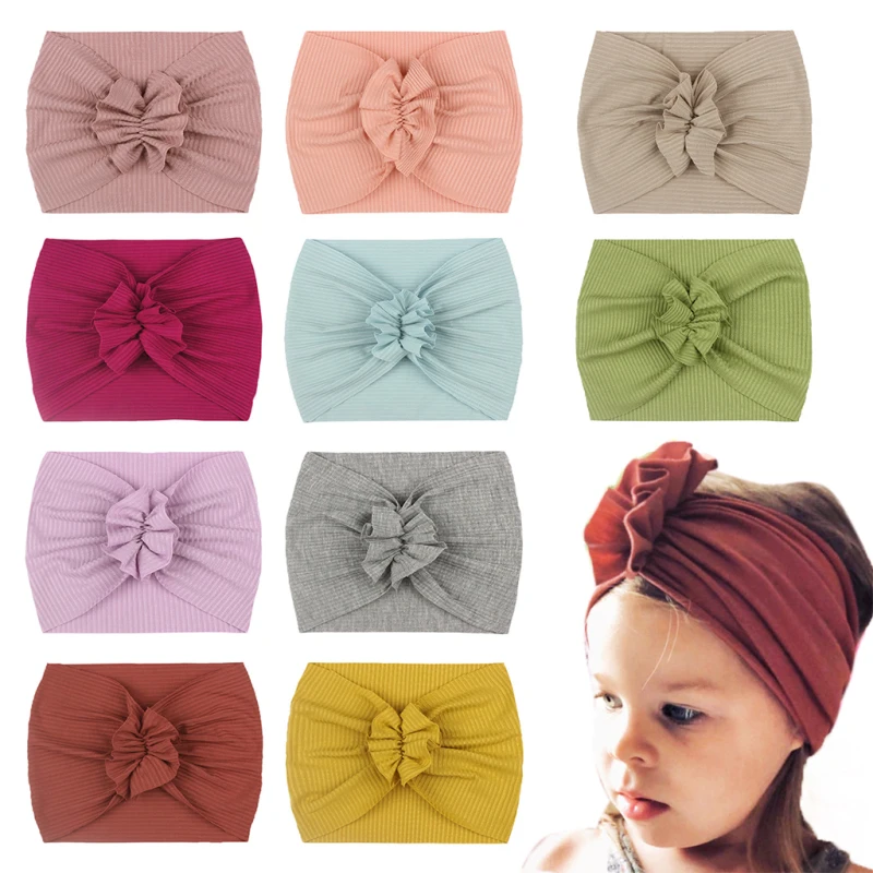 Diadema de gasa de algodón súper suave sin costuras para bebé, accesorios para el pelo de bebé, turbante