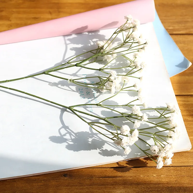 Белые дышащие цветы Гипсофилы для младенцев, искусственные Гипсофилы, сделай сам, Цветочные букеты для свадьбы, домашнего декора - Цвет: 65cm white