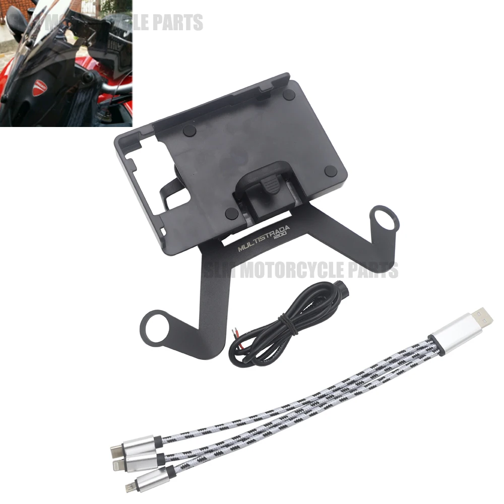 

GPS Smart Phone Navigation Mount Mounting Bracket Adapter Holder For DUCATI MULTISTRADA 1200 MY 2013-2014 SUPPORTO