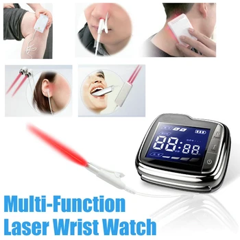 

LLLT Laser Watch Therapy Snoring Sore Throat Treatment Tinnitus Blood Pressure Blood Pressure with 4 Probes