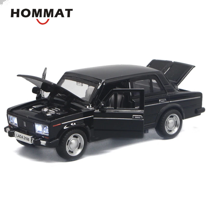 

HOMMAT 1:32 Scale Vintage VAZ Lada 2106 Classic Model Car Toy Alloy Metal Diecast Toy Vehicle Gifts Cars Kids Toys For Children