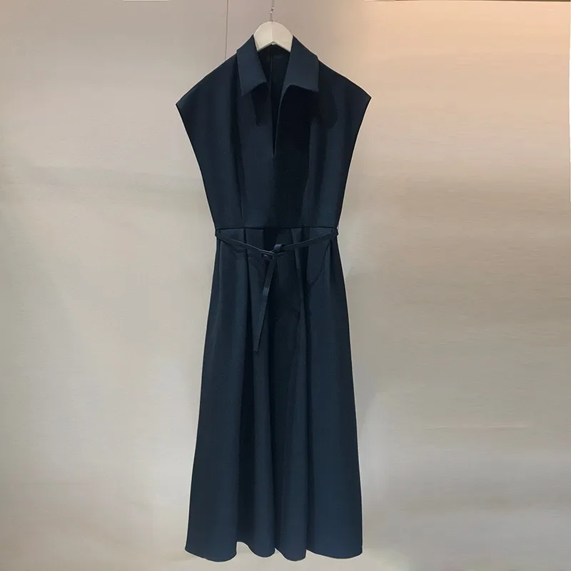 

Top Quality Women Clothes 2020 Fall UK Fashion Blogger Style Short Sleeve Elegant Silk Wool Dresses