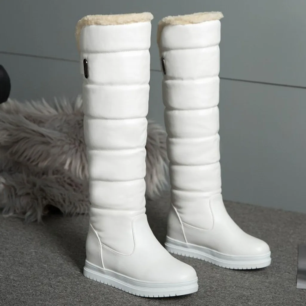 Зимние теплые ботинки с высоким голенищем Зимние ботинки с круглым носком; водонепроницаемые ботинки женские зимние ботинки женские ботинки; bota feminina cano curto;# BZ
