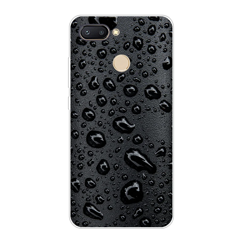 Светло-фиолетовый Темный чехол для Xiaomi Redmi 6, мягкий силиконовый чехол для Xiaomi Redmi6 5,4", задняя крышка - Цвет: Светло-фиолетовый