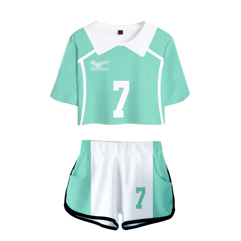 

Anime Haikyuu Cosplay Jersey Oikawa Tooru Costumes Women Short Sleeves K-pops Shirt Shorts Uniform Suit Sports Set Outfits Girls