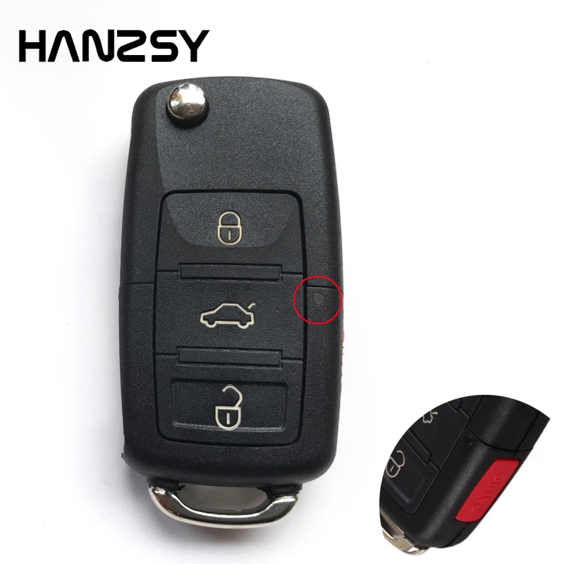 3 + 1/4 кнопочный раскладной чехол для ключа Vw Volkswagen Jetta Golf Passat сменный