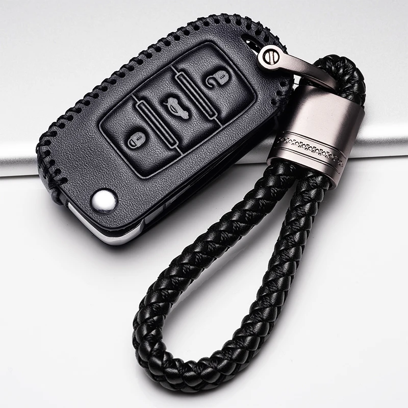 

Auto Leather cover for car key case Remote Control for Volkswagen VW Passat CC POLO Golf 6 7 MK7 Puls jettaTiguan Gol Car Style