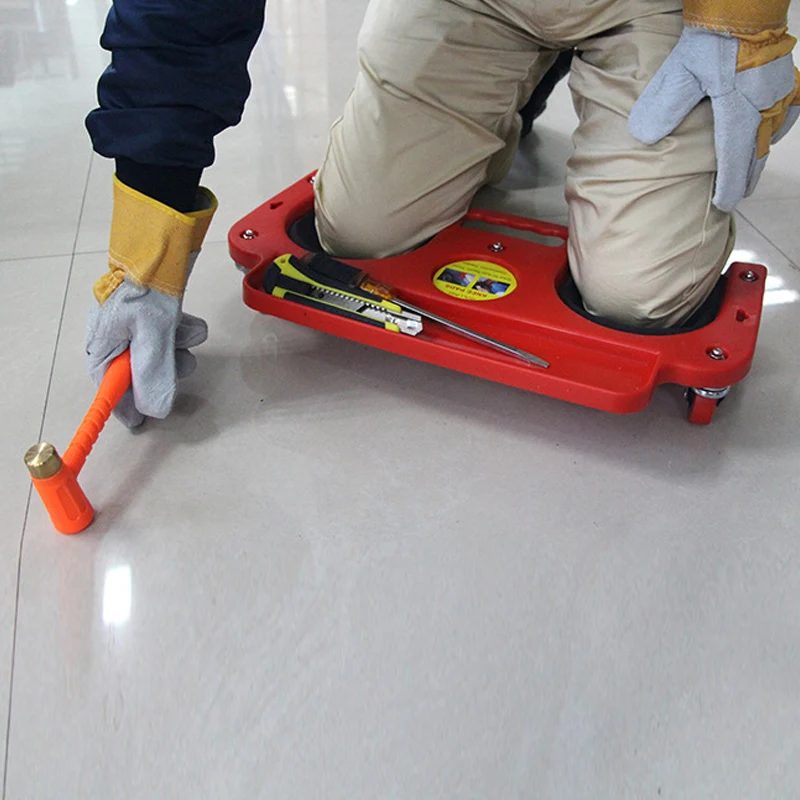 

HOT Rolling Knee Creeper Pads Cushioned 350 lbs Capacity 5 Swivel Castors Tool Tray Holder LSF99