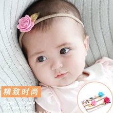 Детские аксессуары для волос в европейском и американском стиле, лента для волос с цветами, коллекция 80513 года, Детская резинка для волос, комплект из 3 предметов, маленькие цветы для младенцев