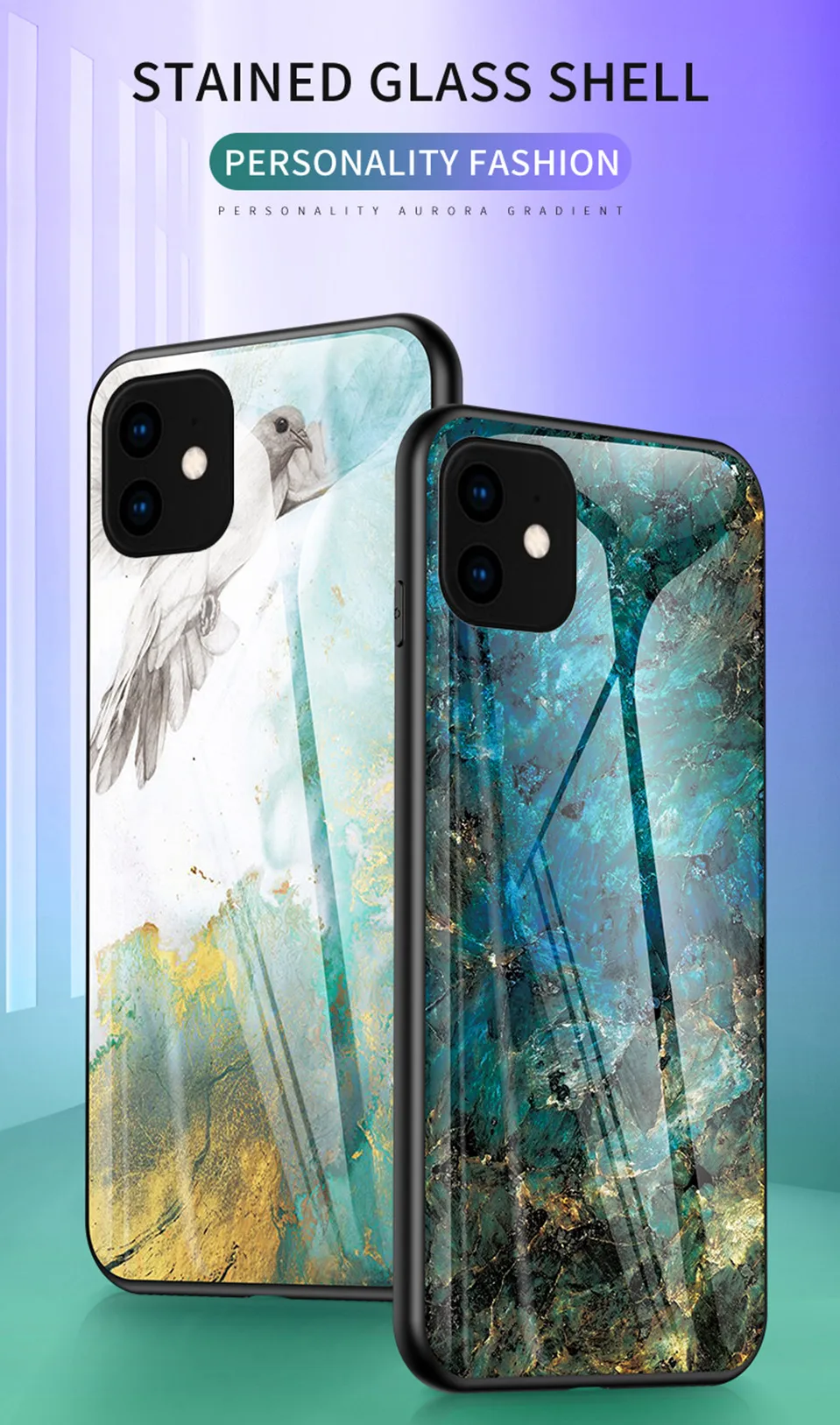 Luxury Coque Glass Case for iPhone 11 Pro Max XR XS X Cover iphone11 Funda Phone Case for iPhone 11 Pro Max 6s 6 7 8 Plus SE 5s (1)