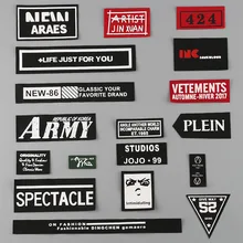 Модная одежда с нашивками красочные декоративные аксессуары значок этикетка весь набор