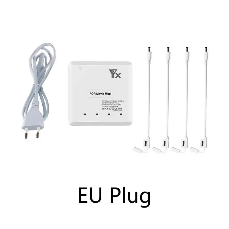 EU Plug Продукт DJI Mavic мини зарядное устройство 4 батарея ключница usb зарядка Дрон дистанционное управление аксессуары для MAVIC мини Квадрокоптер - Цвет: EU Plug