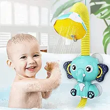 Baby Bath Toy Shower Water Spraying Tool Elephant Electric Faucet Bathroom Bathtub Children Play Game Bathing Toys for 12 months