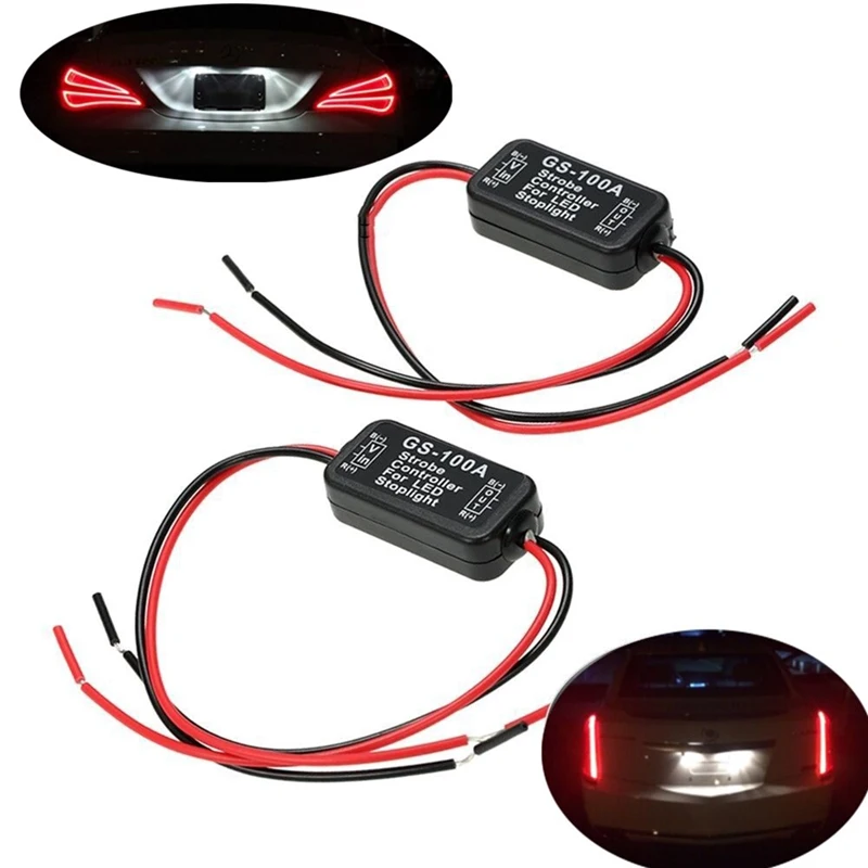 

Universal Flash Strobe Controller GS-100A Flasher Module for Vehicles Car LED Brake Stop Light Lamp Signal Light