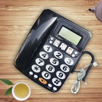 

KX 2035CID Big Button Landline Loud Sound Callback Fast Dial FSK DTMF Business Corded Telephone Office Hotel Caller ID