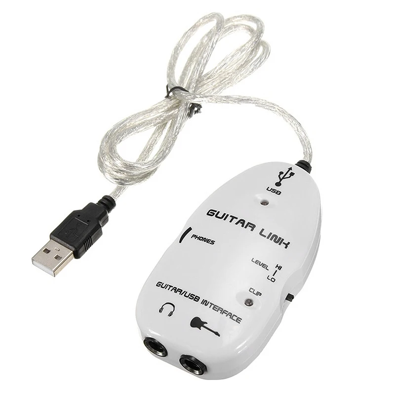 

6.m Jack to USB Guitar Link Cable Adapter Guitar to PC Recording Playback Guitar Effects Cable USB Guitar Adapter