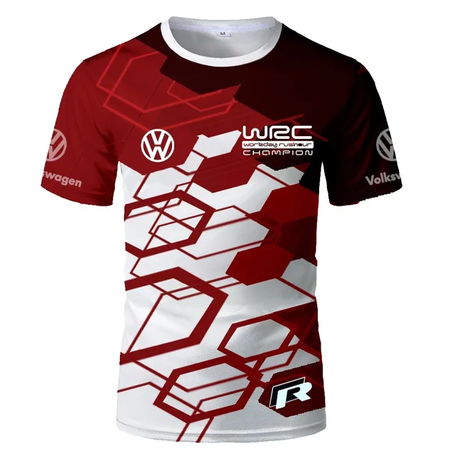 Car Icon Men'S T-Shirt 3d Printing Short-Sleeved Red Racing Logo Pattern O-Neck Oversized T-Shirt For Men And Women Sportswear ZJC-JTCB-015