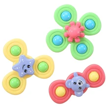 

Kids Cartoon Spinner Fidget Stress Toys Cute Windmill Sucker Bath Gyro Bathroom Toys Tooddler Safe New ABS Adhd Toy for Children