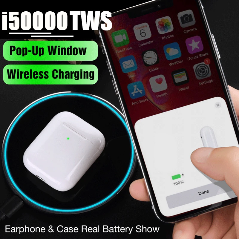 

i50000 tws Bluetooth Earphone Wireless Earbuds Hands free Earpieces Sport Headset Stereo sound Perfect HIFI sound