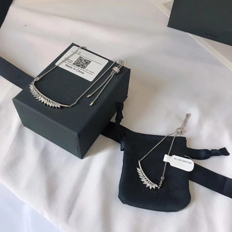 Метеориты крылья капли воды Шарм браслет Воротник Ожерелье ювелирный набор перо