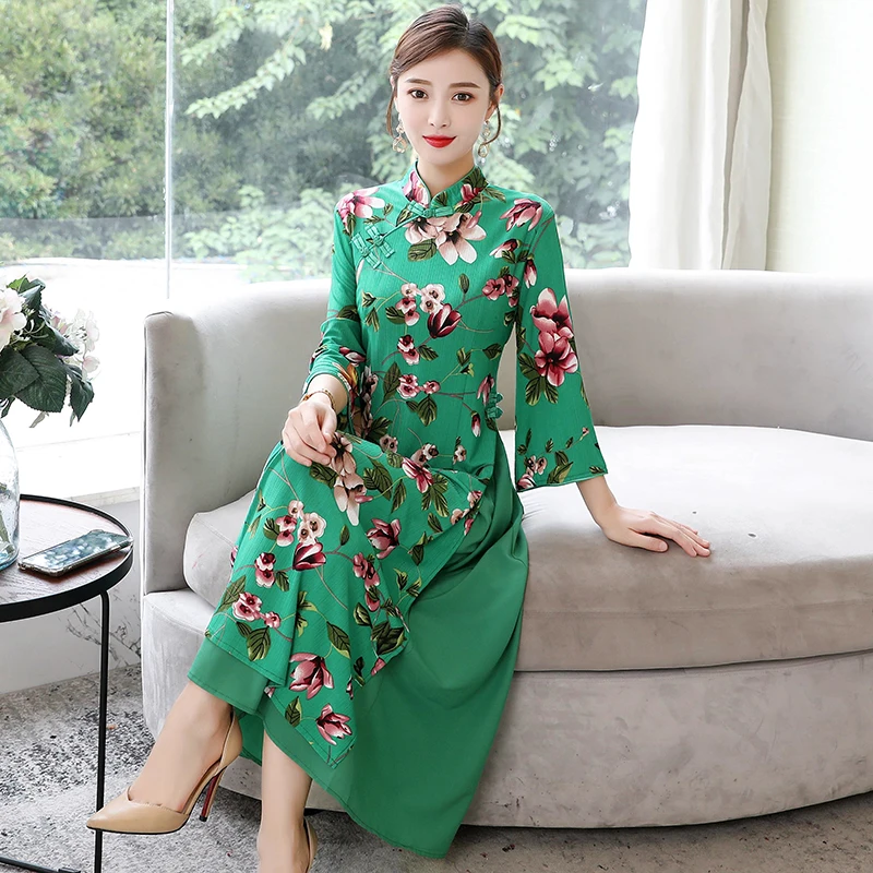 Азиатская традиционная одежда Cheongsam Ao Dai qipao платье для девочек