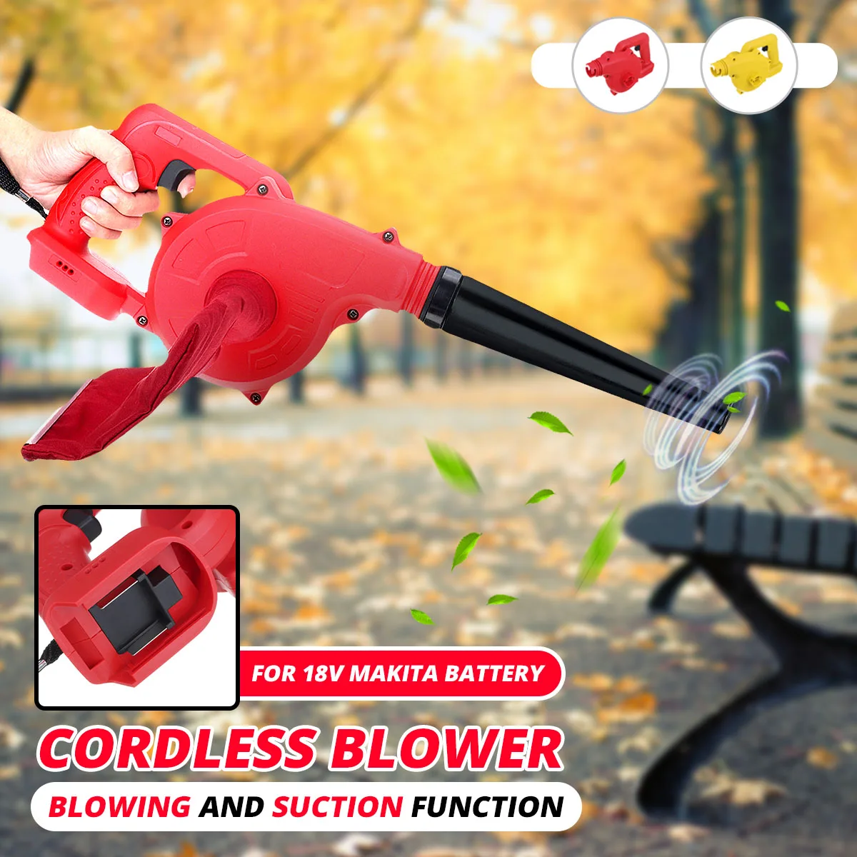 

Wireless Electric Vacuum Cleaner Cordless Air Blower Household Dust Cleaner Tool for Makita 18V Li-ion Battery For Office Car