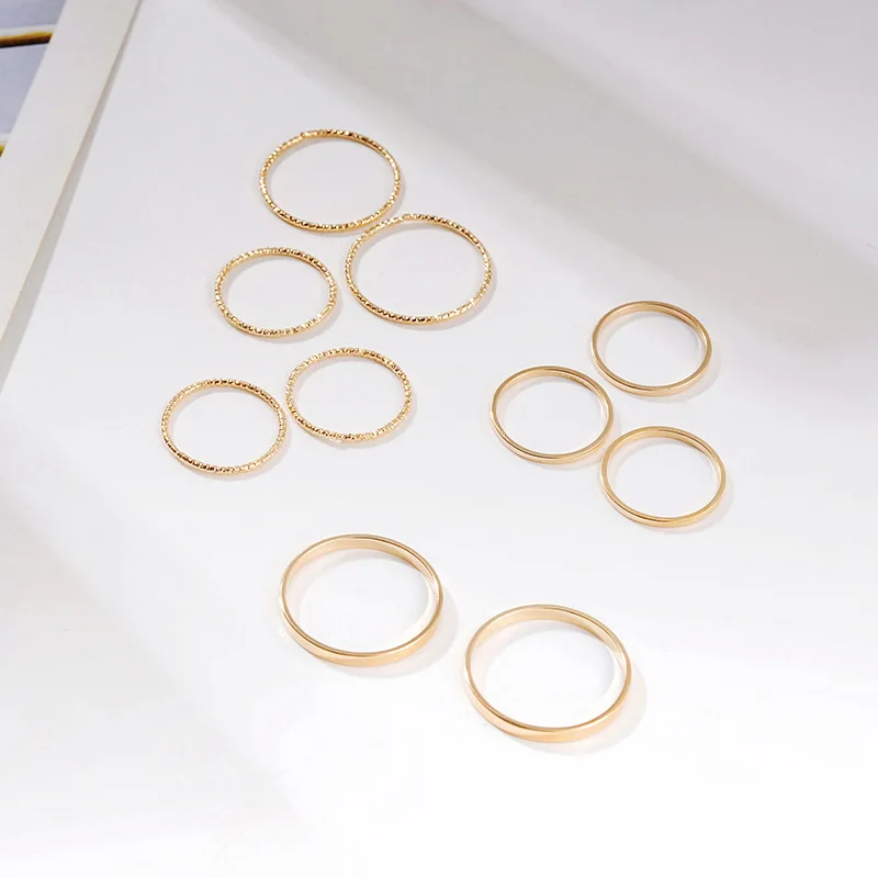 10 шт./компл. Мода простой дизайн anillos Винтаж Золото Серебро цветное соединение кольца наборы для женщин ювелирные изделия - Цвет основного камня: C2200