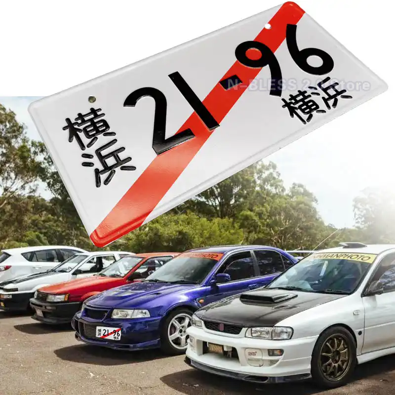 新165ミリメートル 33ミリメートル日本ナンバープレート反射jdmレーシング21 96白日本アルミ自動タグカスタマイズされたパーソナライズされた プレート License Plate Aliexpress