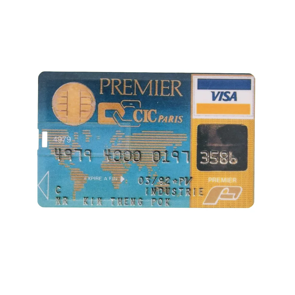 Портативный Cle USB флеш накопитель 2 0 карты HSBC по картам VISA кредитные Card Pen Drive 64 ГБ