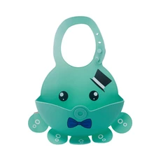 Детские силиконовые нагрудники Водонепроницаемый для кормления ребенка вытирания слюней младенцев Полотенца новорожденных персонажи из мультфильма «Осьминожка фартуки, детские нагрудники Регулируемый банданы Слюнявчики