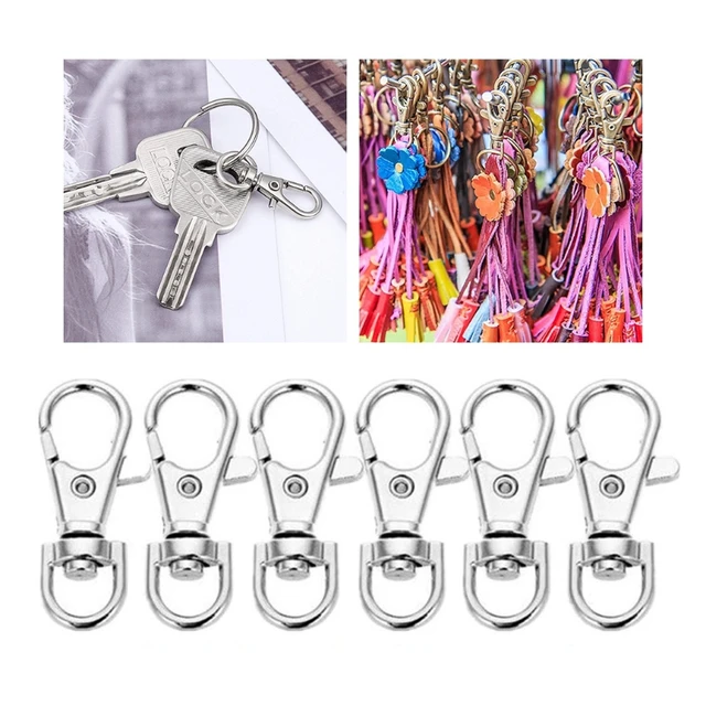 50 Pieces/Set for Key Chain Clip Hooks Hooks Clasp for Lanyard Clips with D  Rings Split Metal Keychain DIY Crafts - AliExpress