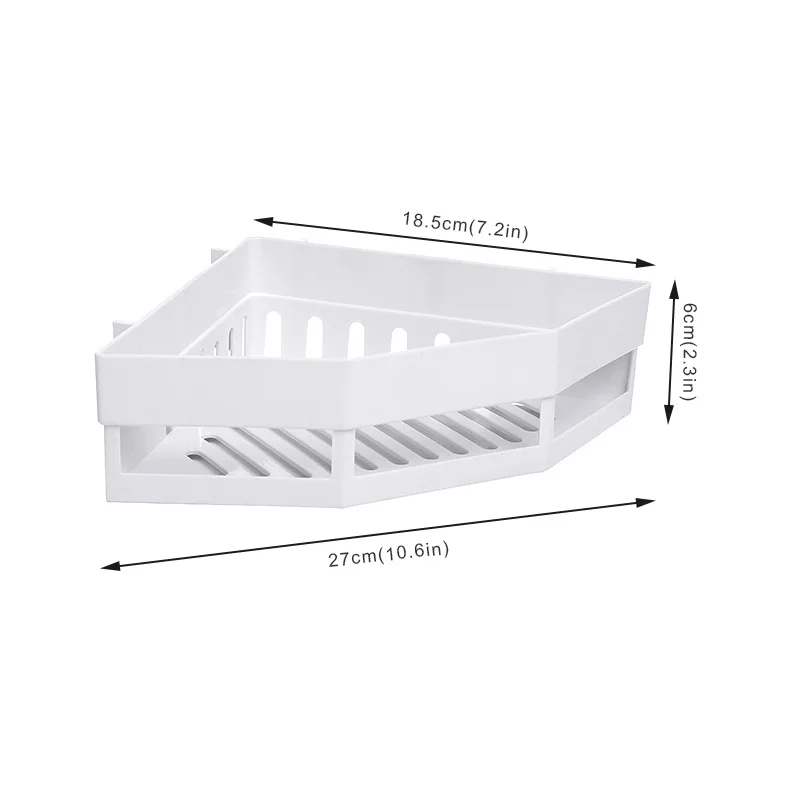 Стойка для ванной комнаты пластиковая угловая полка органайзер без следа наклейка Подставка для моющих принадлежностей органайзер для душа аксессуары для ванной кухни