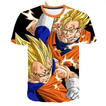 

New hot anime Sun Wukong Saiyan 3D T-shirt men's clothing 2020 summer anime children O collar top T-shirt