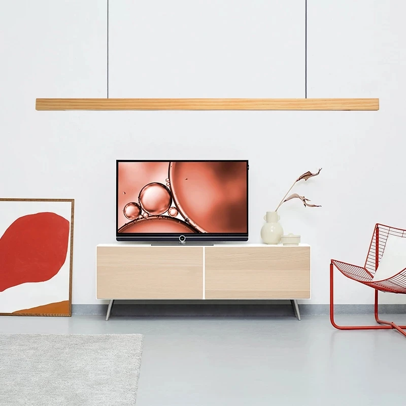 

Деревянные подвесные светильники для бара, светодиодная полоса, подвесной светильник для гостиной, комнатный, кухонный декор, офис, кафе, современный скандинавский светильник