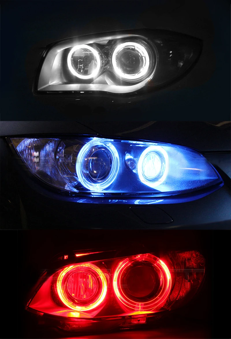 2 шт. 6 Вт Автомобильные фары ангельские глазки лампы для BMW E90 E91 Canbus Белый 12 В ангельские глазки свет фар для BMW 3 серии 325i 328i 335i