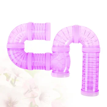 

Hamsters Cage External Sports Tube Pet Toy Pipe Plastic Tunnel Hamster Toys (Purple)