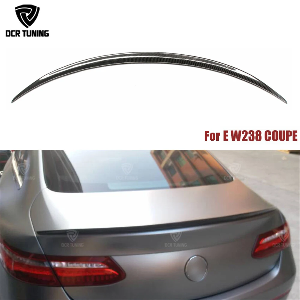 AMG Style For Mercedes W238 spoiler E Class Coupe E250 E400 E500 E550 2-Door Carbon Fiber Rear Trunk Spoiler Wing -