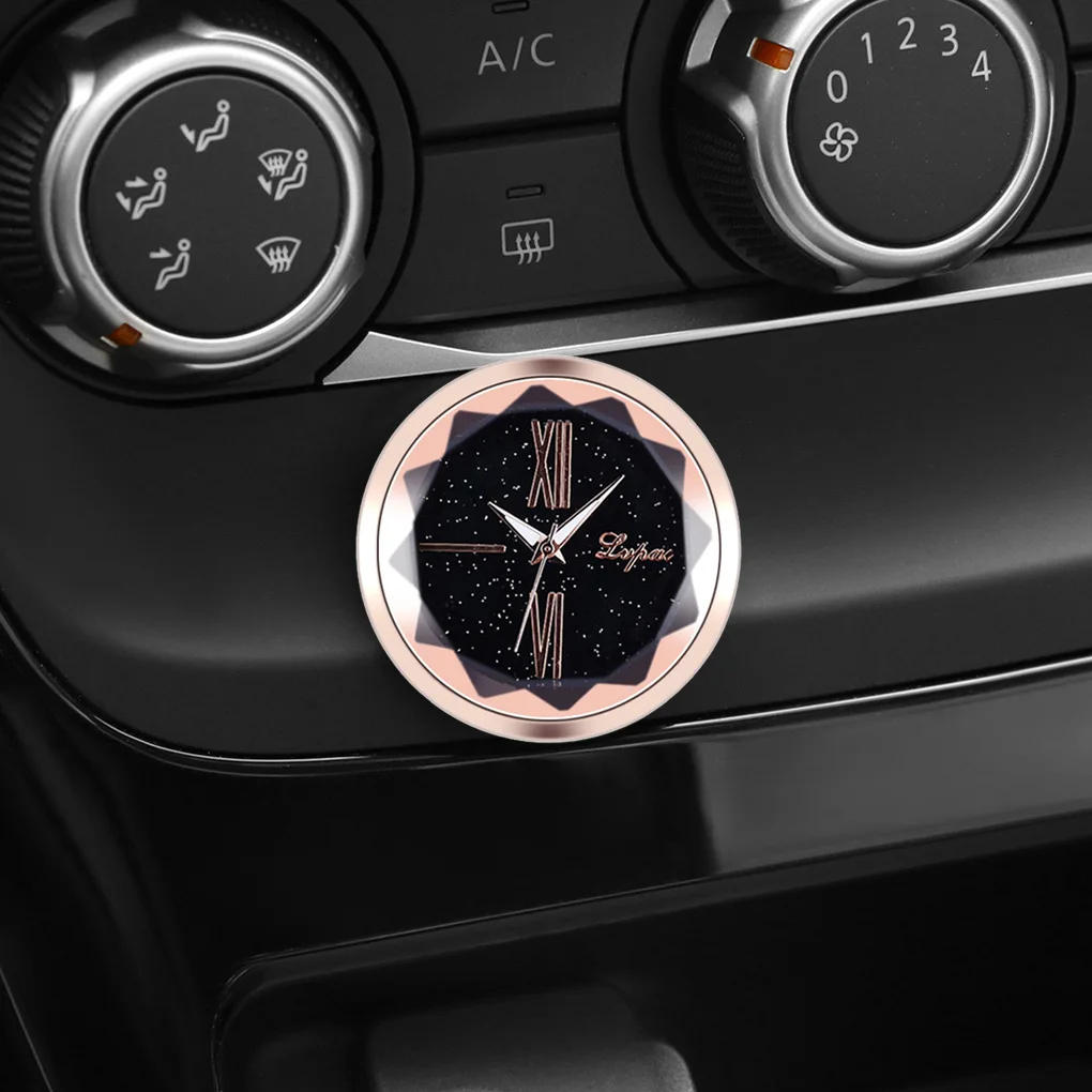 Car Decoration Electronic Meter Car Clock Timepiece Automobile Interior Ornament Sticker Watch