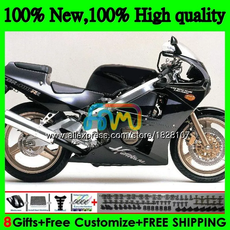NC29 комплект для HONDA CBR400 матовый черный CBR 400 RR 400RR 94 95 96 97 98 99 91BS. 63 CBR400RR 1994 1995 1996 1997 1998 1999 обтекатель - Цвет: No. 1