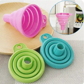 

Mini Collapsible Funnel Silicone Foldable Funnel for Water Bottle Hopper Foldable Kitchen Funnel Cooking Tools Accessories