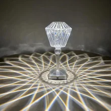 

LED Diamond Crystal Projection Night Lamp USB Charging Touch Control RGB Bluetooth Light Sound Remote Control Lights Lighting B