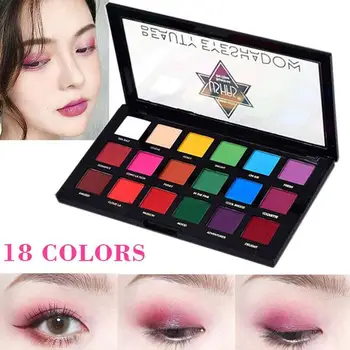 

18 Colors Pressed Glitter Matte Eyeshadow Pallete Waterproof Makeup Palette Glitter Shimmer Eye Shadow Pigment TSLM2