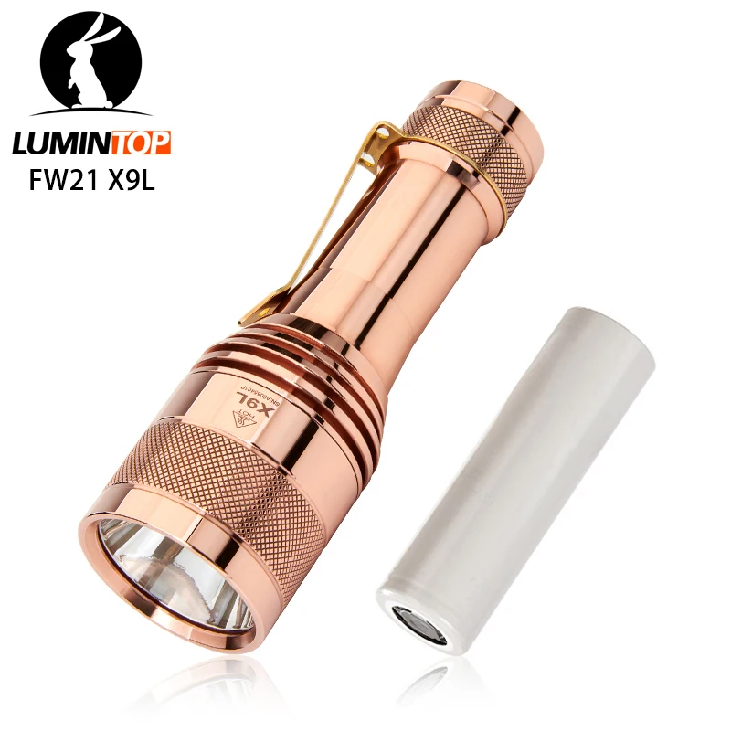Lumintop FW21 X9L медная версия 21700 фонарик SBT90 светодиодный 810M 6500 люмен с электронным
