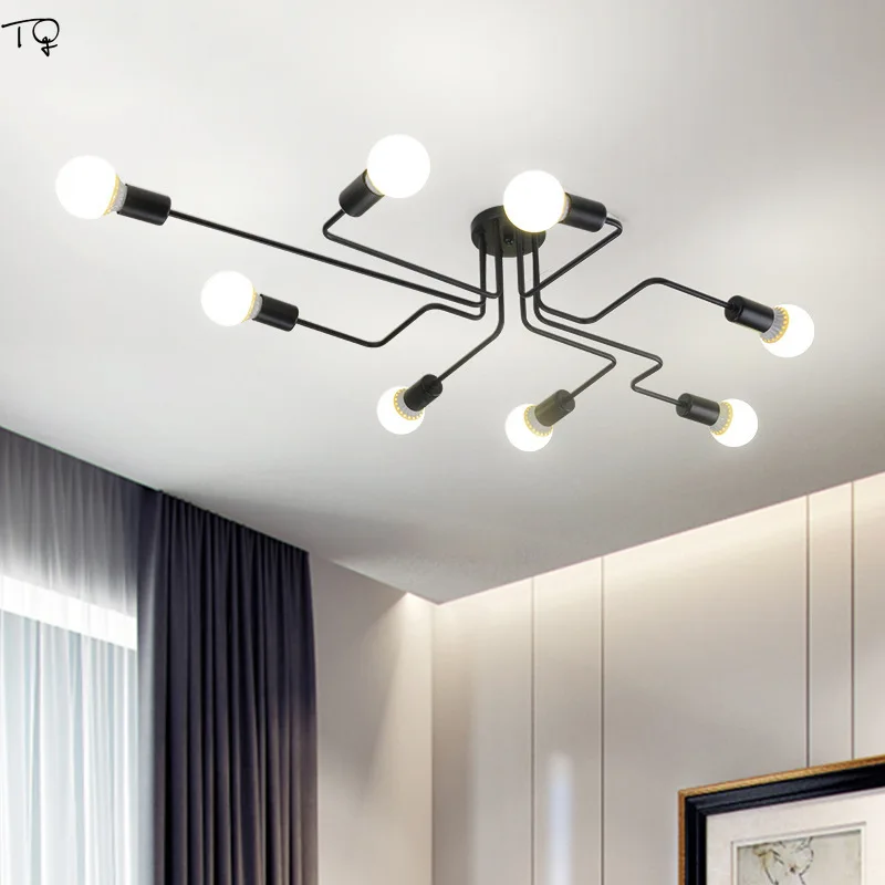 

Modern Simple Metal Black LED Ceiling Lamp Living Room Bedroom Bedside Dining Room Aisle Home Decor Lighting Fixtures Luminaire