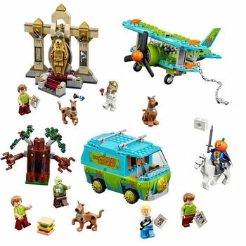 

10430&10429 Scooby Doo Mystery Machine Bus Lepining City Building Blocks Brick Toys 10430 Combined Birthday Children Gifts Toy
