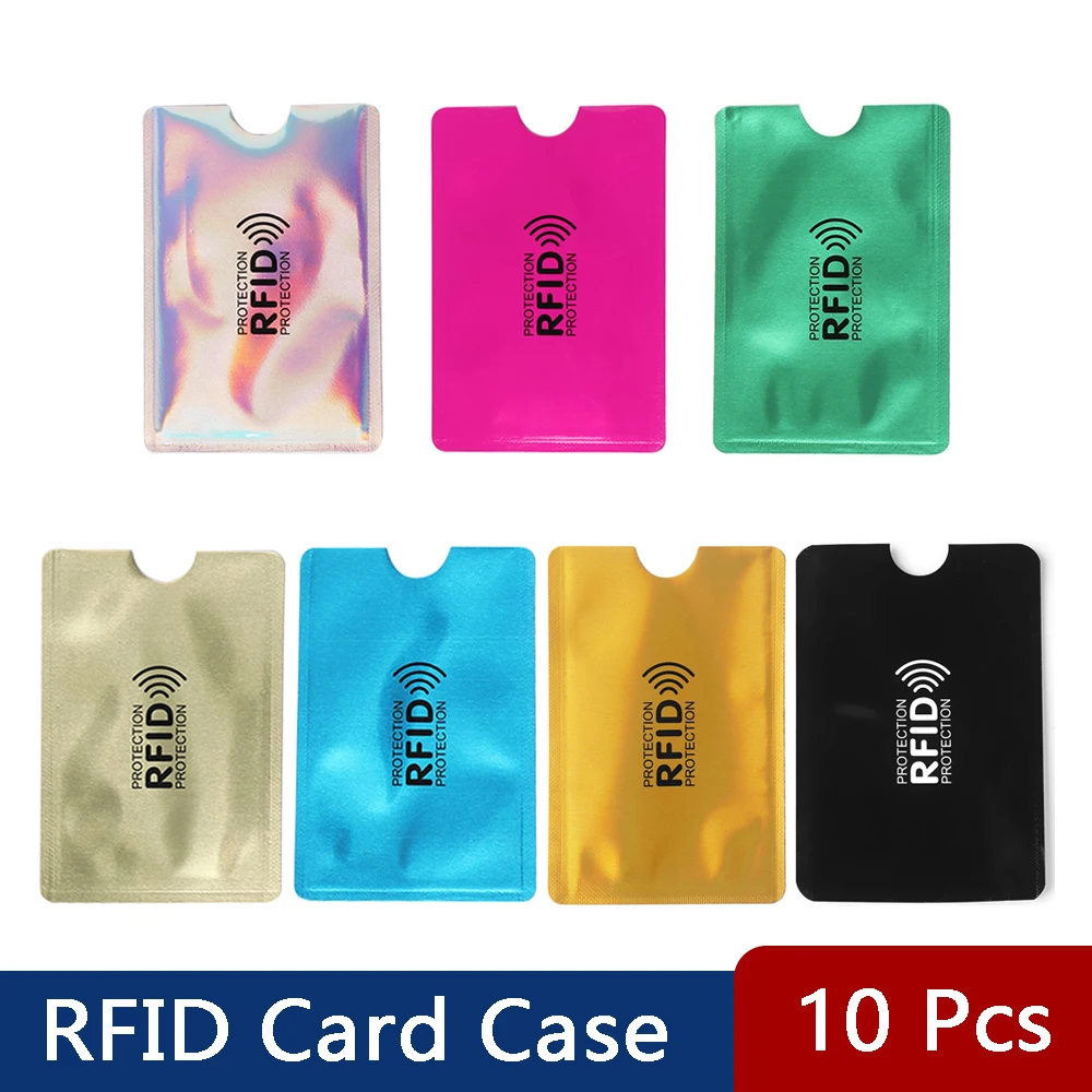 10PC Anti Rfid Blocking Reader Lock Card Holder Id Bank Card Case Protection Aluminium Metal Smart Anti-theft Credit Holder Wallet Card Holder Card Holder Credit Card Holder Credit Card Wallet Card Wallet Id Card Holder Id Card Case Wallet Card Bag Document Card Wallet