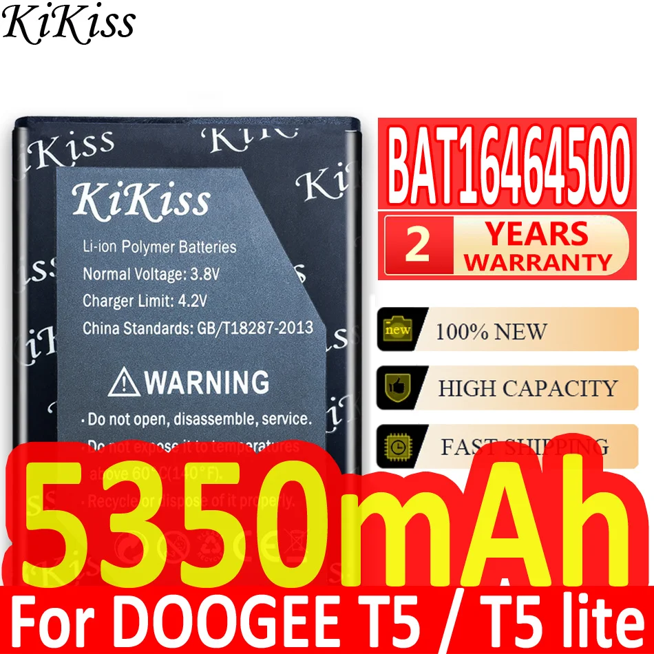 Аккумулятор большой емкости на 5350 мАч для DOOGEE T5 / lite аккумулятор BAT16464500 | Мобильные